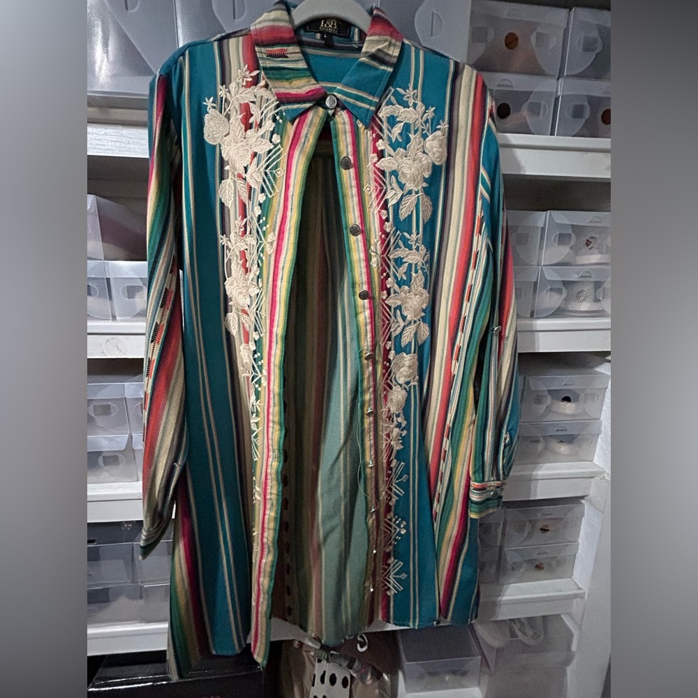 L&B Multicolor Striped Dress or Jacket